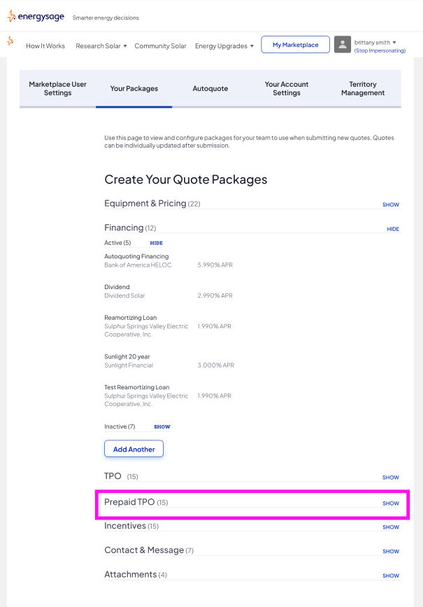 Prepaid TPO - select prepaid