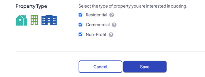 Property preferences PRC C&I